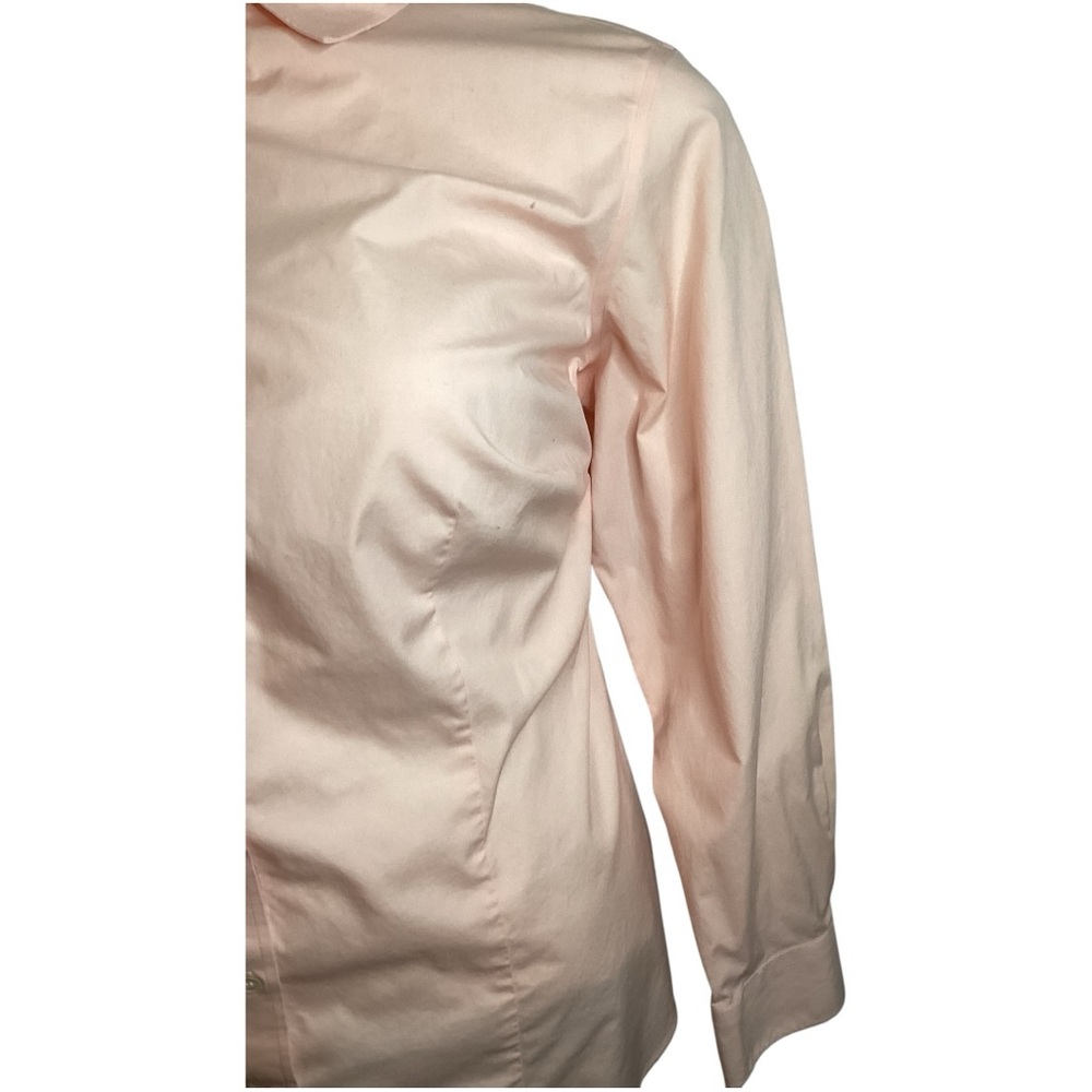 Talbots Peach Button Down Top, Plus Size 18 - Picture 4 of 9
